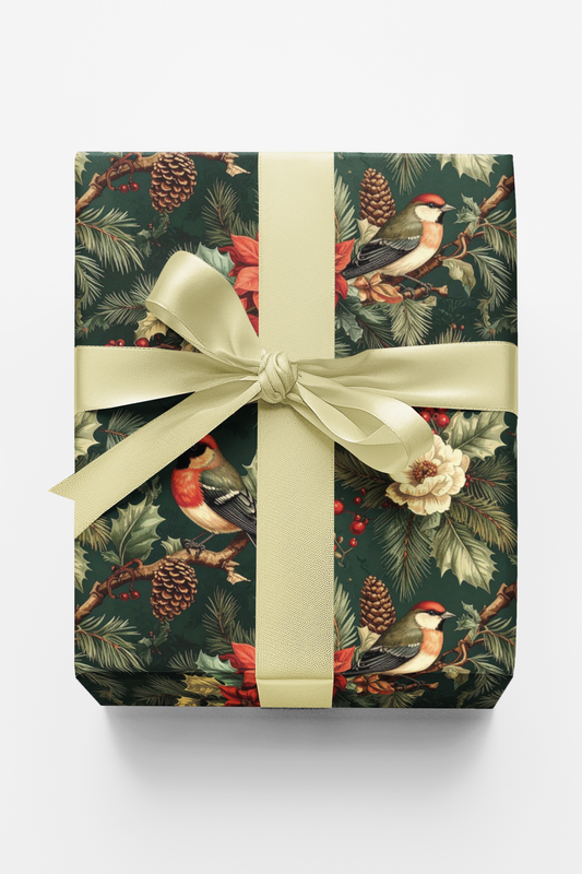 LIMITED TIME | Victorian Holiday Aviary Wrapping Paper