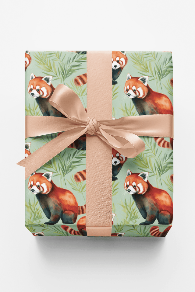 Safari Stroll: Red Panda - London Penny Gift Wrap