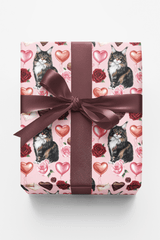Hearts Day (Maine Coon) Wrapping Paper - London Penny Gift Wrap