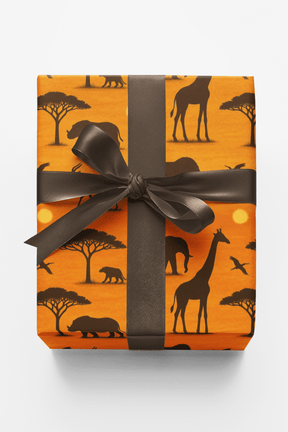 Safari Sunset Silhouettes - London Penny Gift Wrap