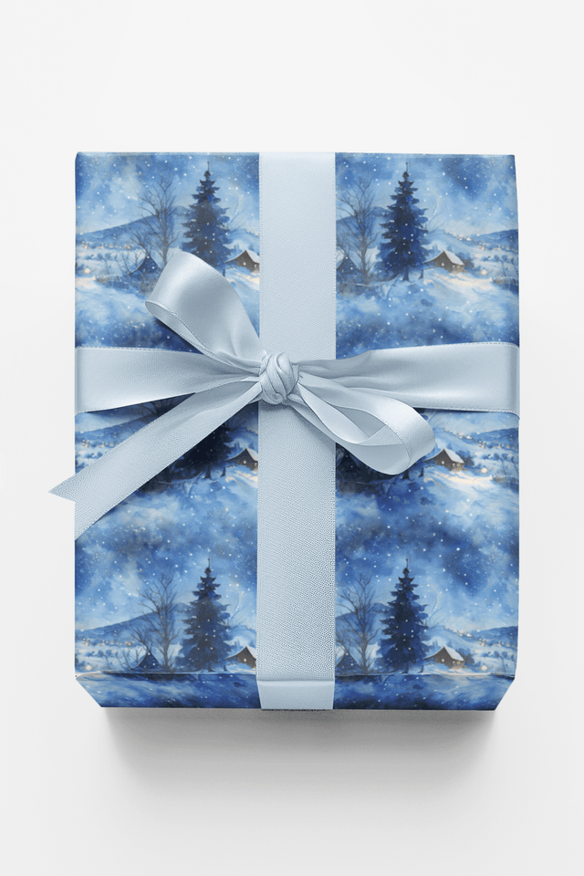 Silent Snowfall - London Penny Gift Wrap