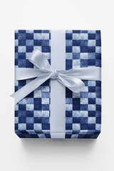 Indigo Grid - London Penny Gift Wrap