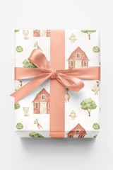 Barnyard Morning Scene - London Penny Gift Wrap