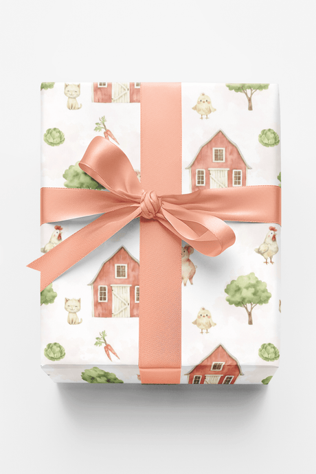 Barnyard Morning Scene - London Penny Gift Wrap