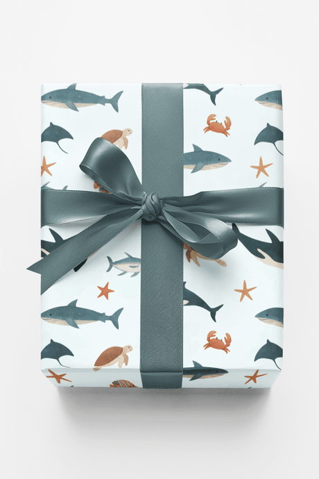 Ocean Creatures Drift - London Penny Gift Wrap