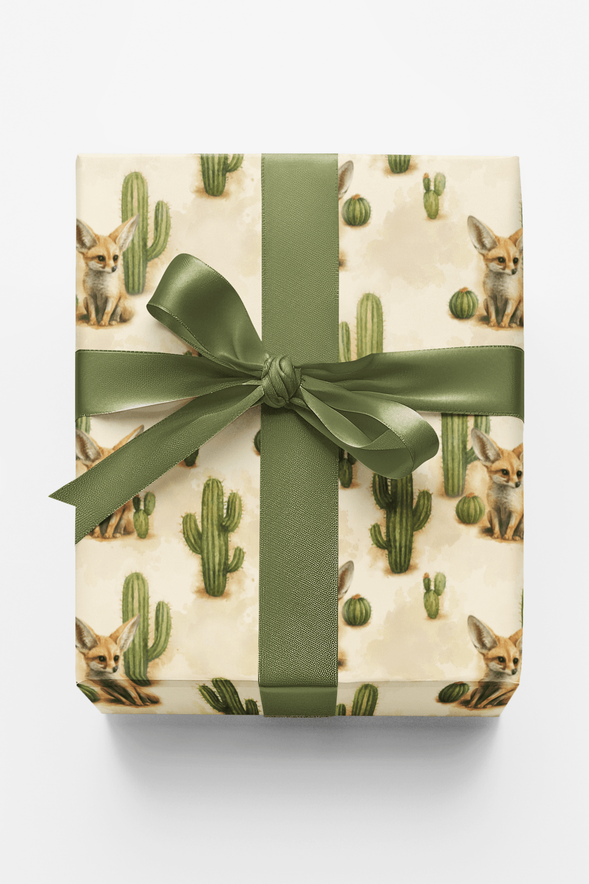 Desert Fox & Cactus - London Penny Gift Wrap
