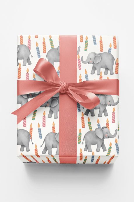 Elephant Birthday Bash - London Penny Gift Wrap