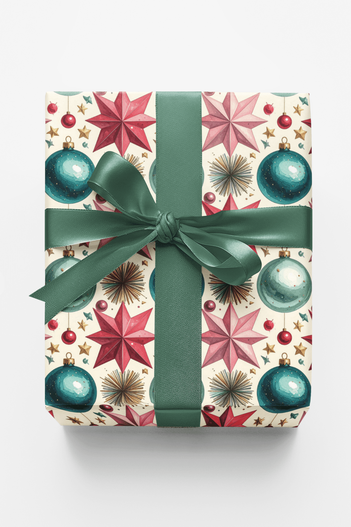 LIMITED TIME | Retro Bauble Celebration Wrapping Paper - London Penny Gift Wrap