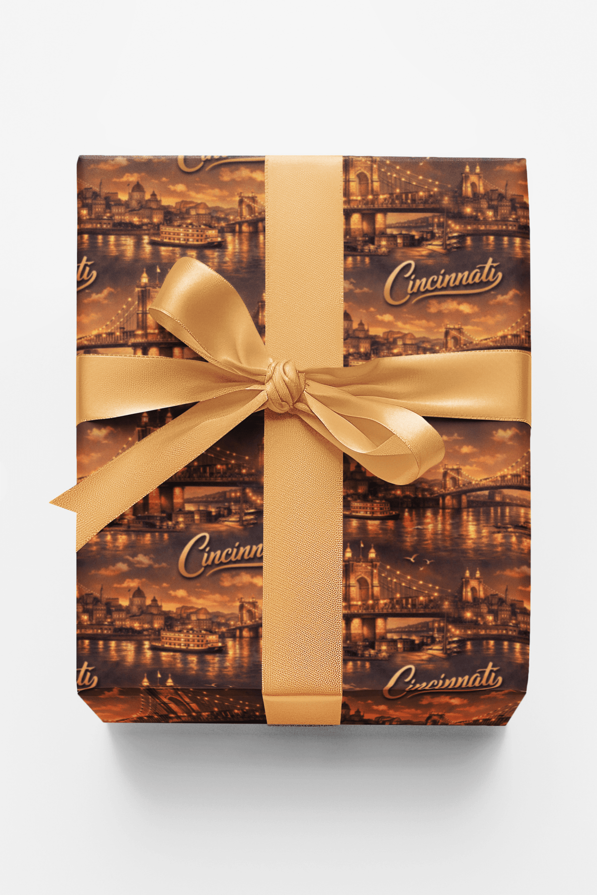 Cincinnati Queen City Lights II - London Penny Gift Wrap