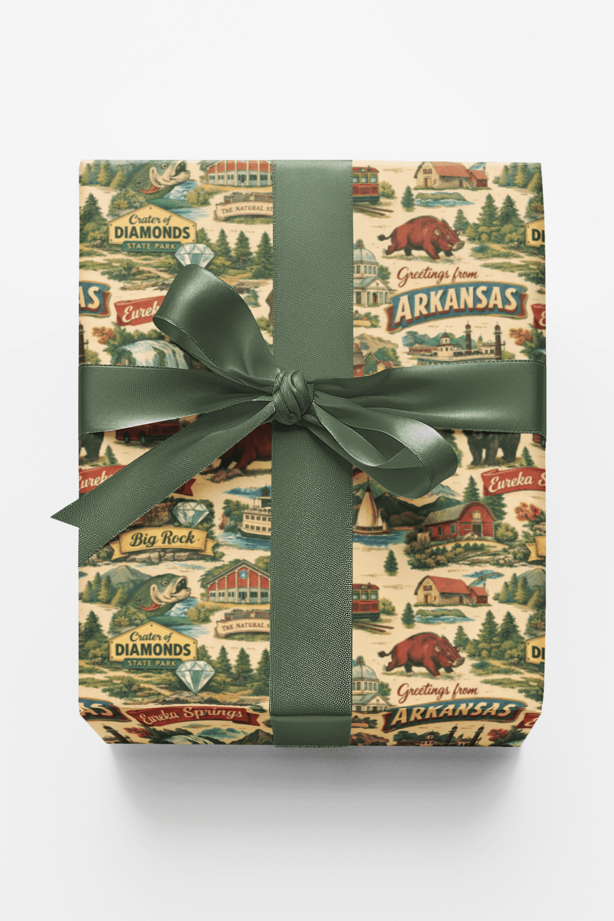 Arkansas Postcard Memories - London Penny Gift Wrap