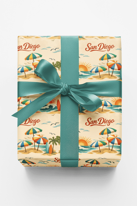 San Diego Boardwalk Breeze - London Penny Gift Wrap