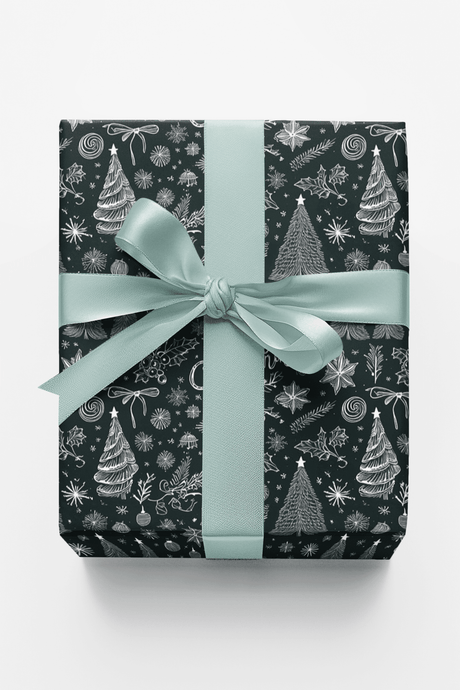 Festive Script - London Penny Gift Wrap