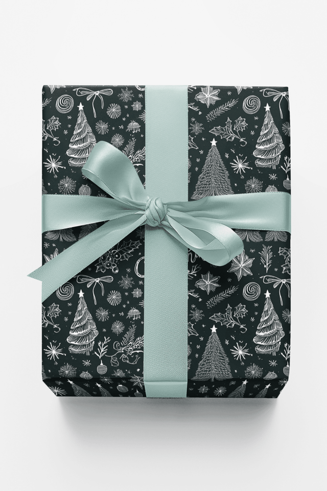 Festive Script - London Penny Gift Wrap