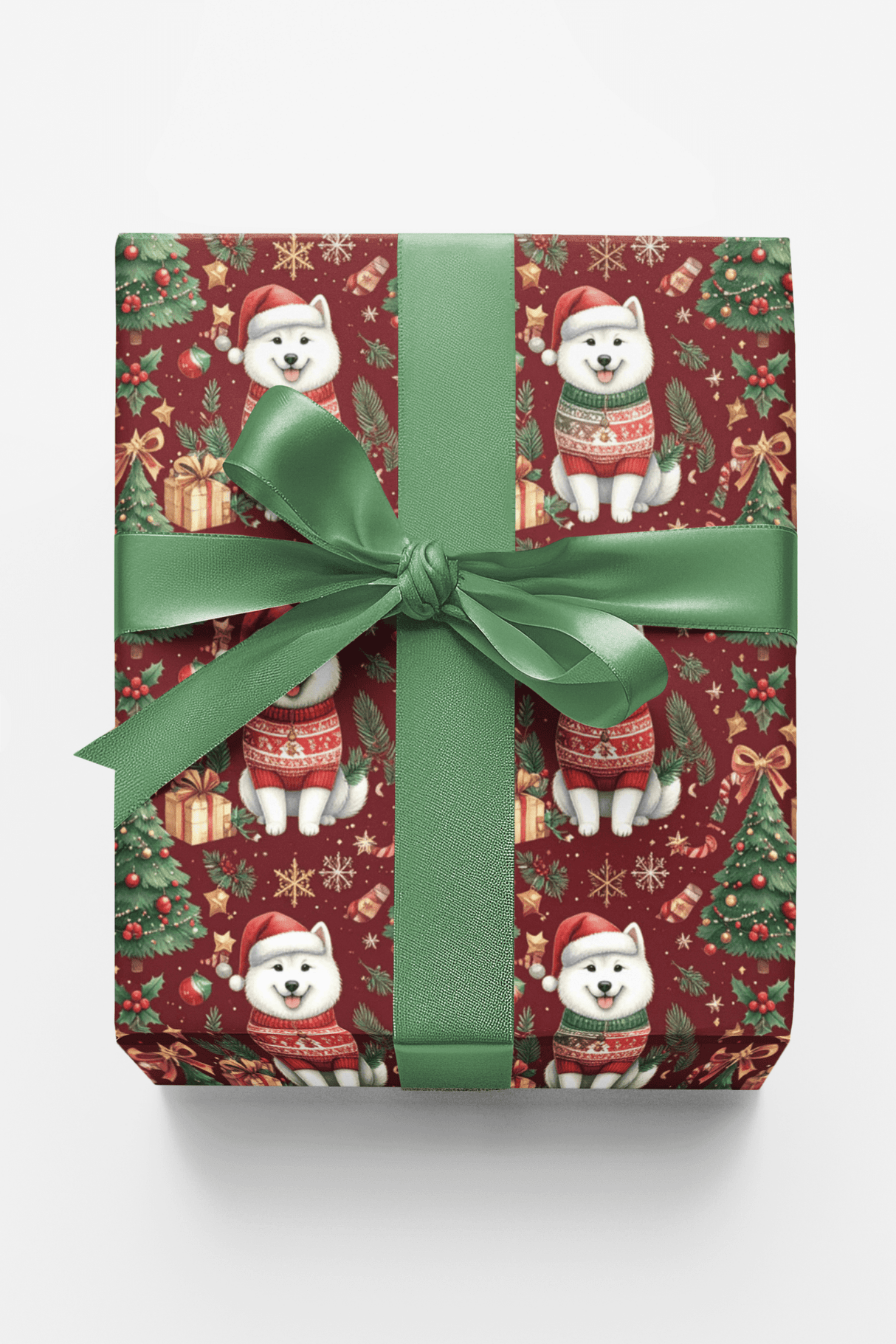 Christmas Samoyed Celebration Wrapping Paper - London Penny Gift Wrap