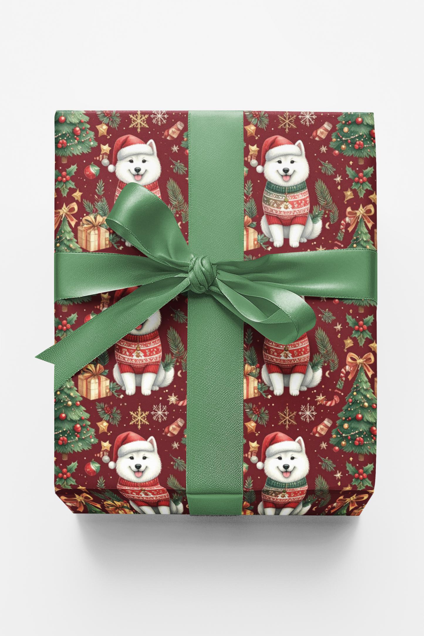 Christmas Samoyed Celebration Wrapping Paper