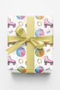 Retro Roller Rink Memories Wrapping Paper - London Penny Gift Wrap