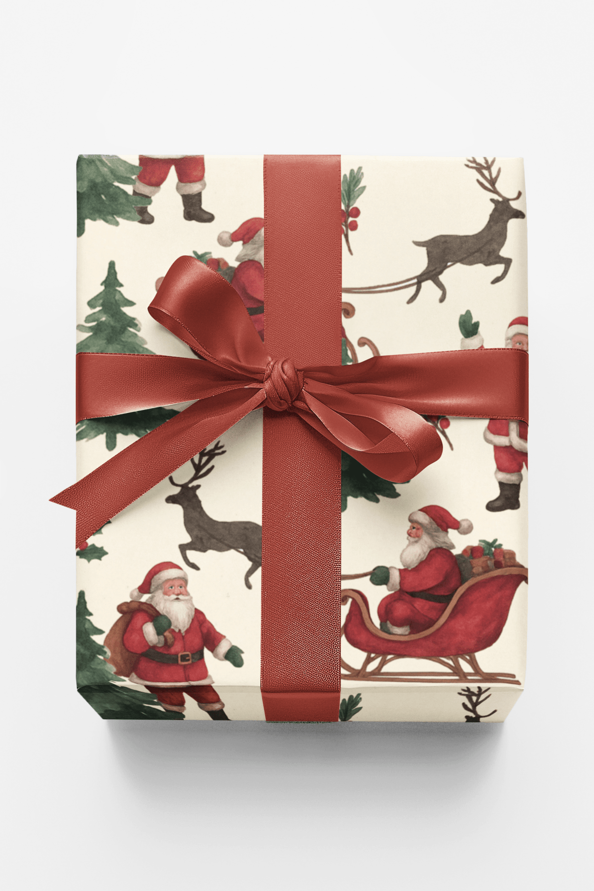 Santa’s Yuletide Journey - London Penny Gift Wrap