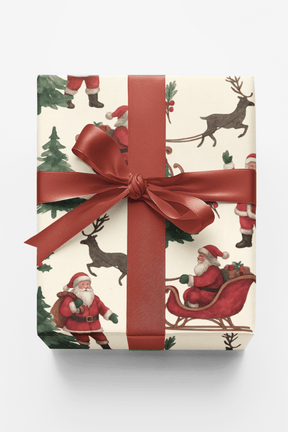 Santa’s Yuletide Journey - London Penny Gift Wrap