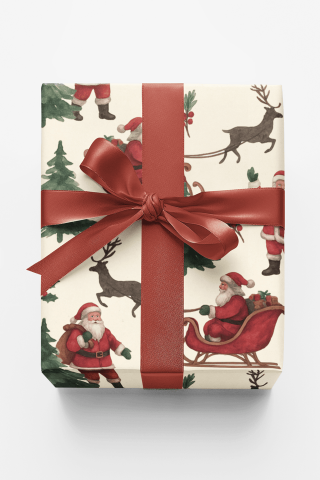 Santa’s Yuletide Journey - London Penny Gift Wrap