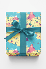 Retro Adventure Map Wrapping Paper - London Penny Gift Wrap
