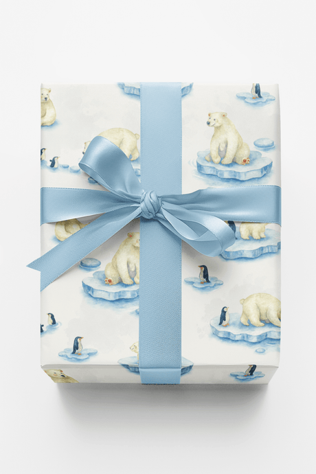 Ice Floe Friends - London Penny Gift Wrap