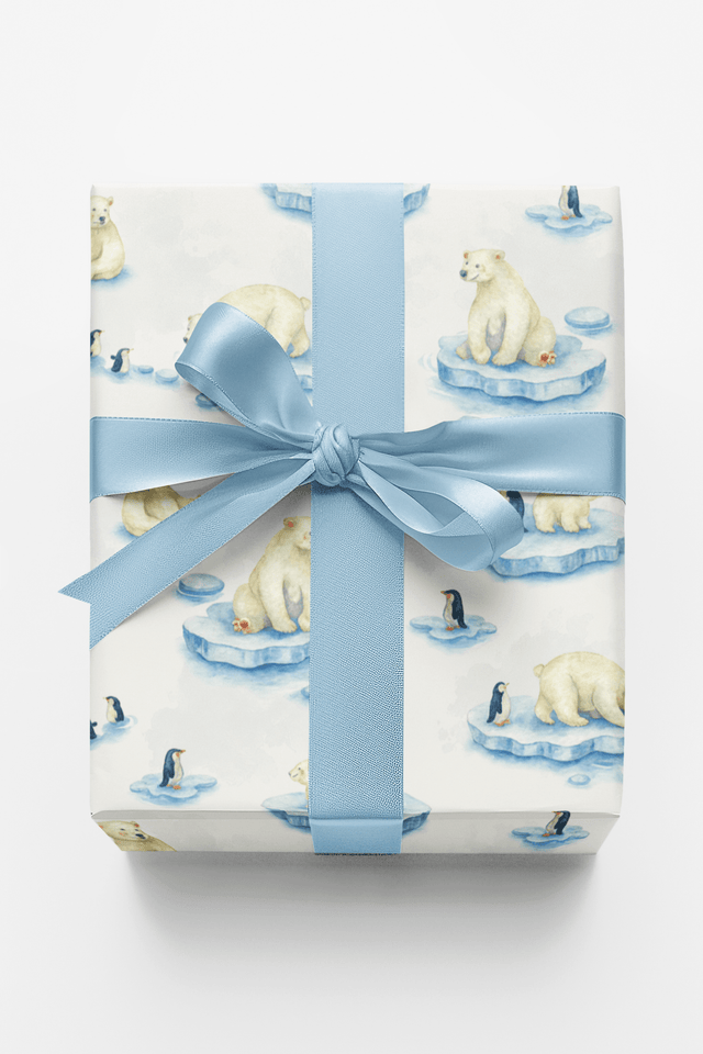 Ice Floe Friends - London Penny Gift Wrap