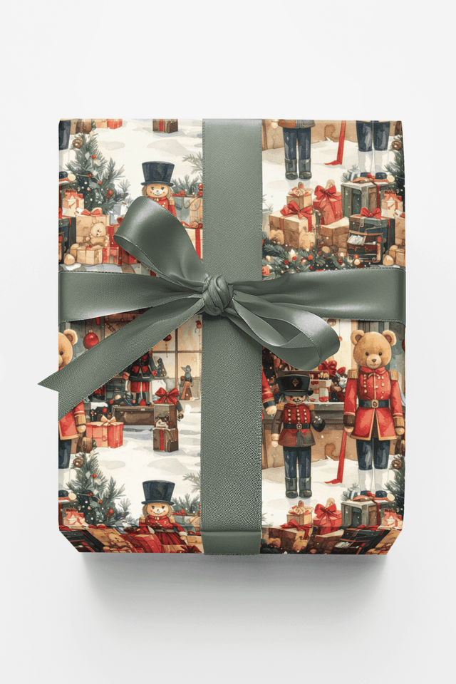 LIMITED TIME | Toy Soldier & Teddy Parade Wrapping Paper - London Penny Gift Wrap