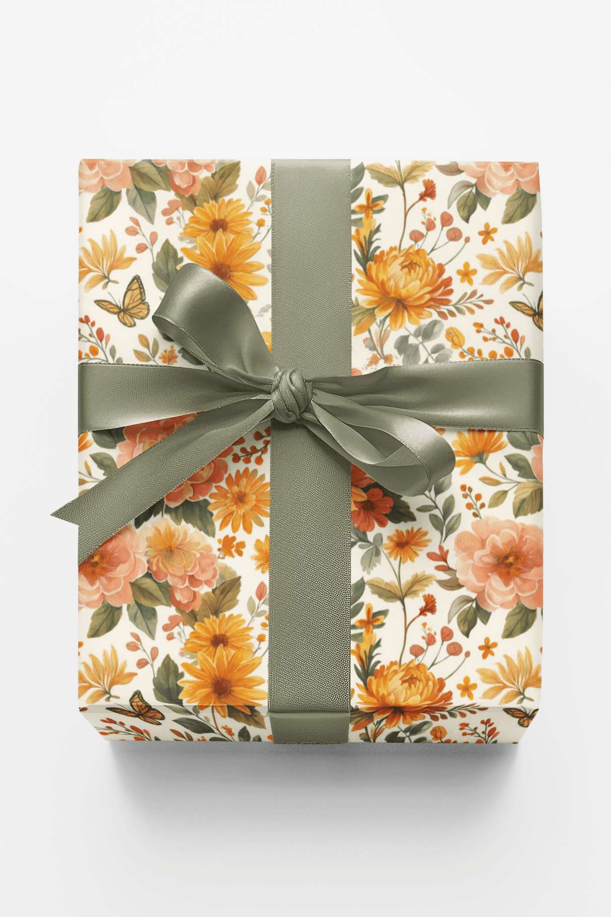 Autumn Chrysanthemum Bloom - London Penny Gift Wrap