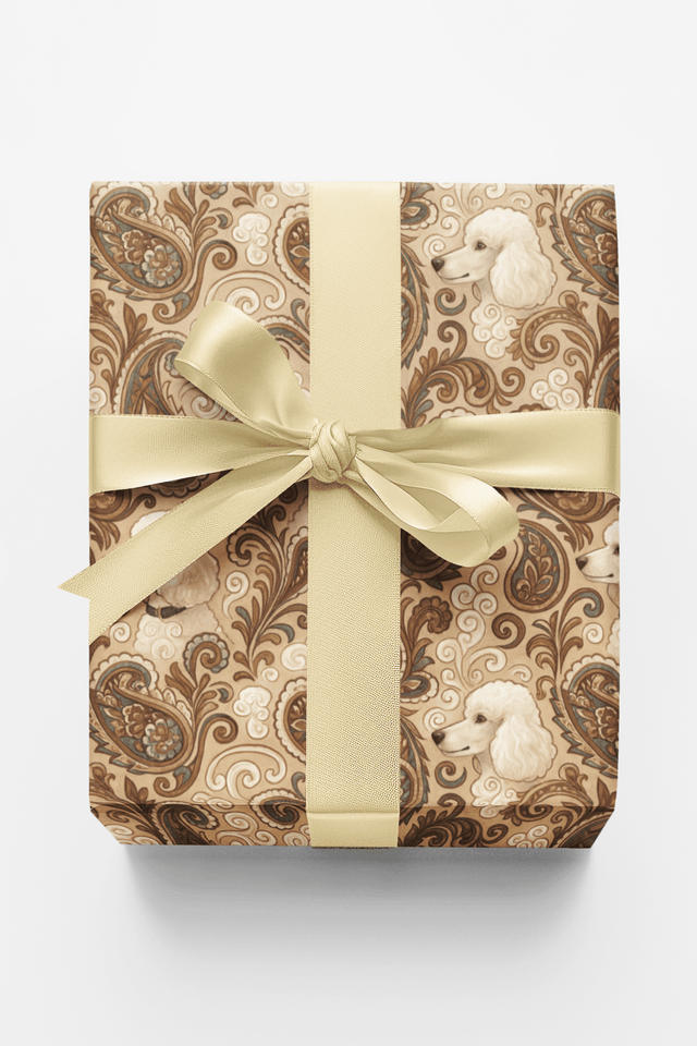 Poodle Paisley - London Penny Gift Wrap