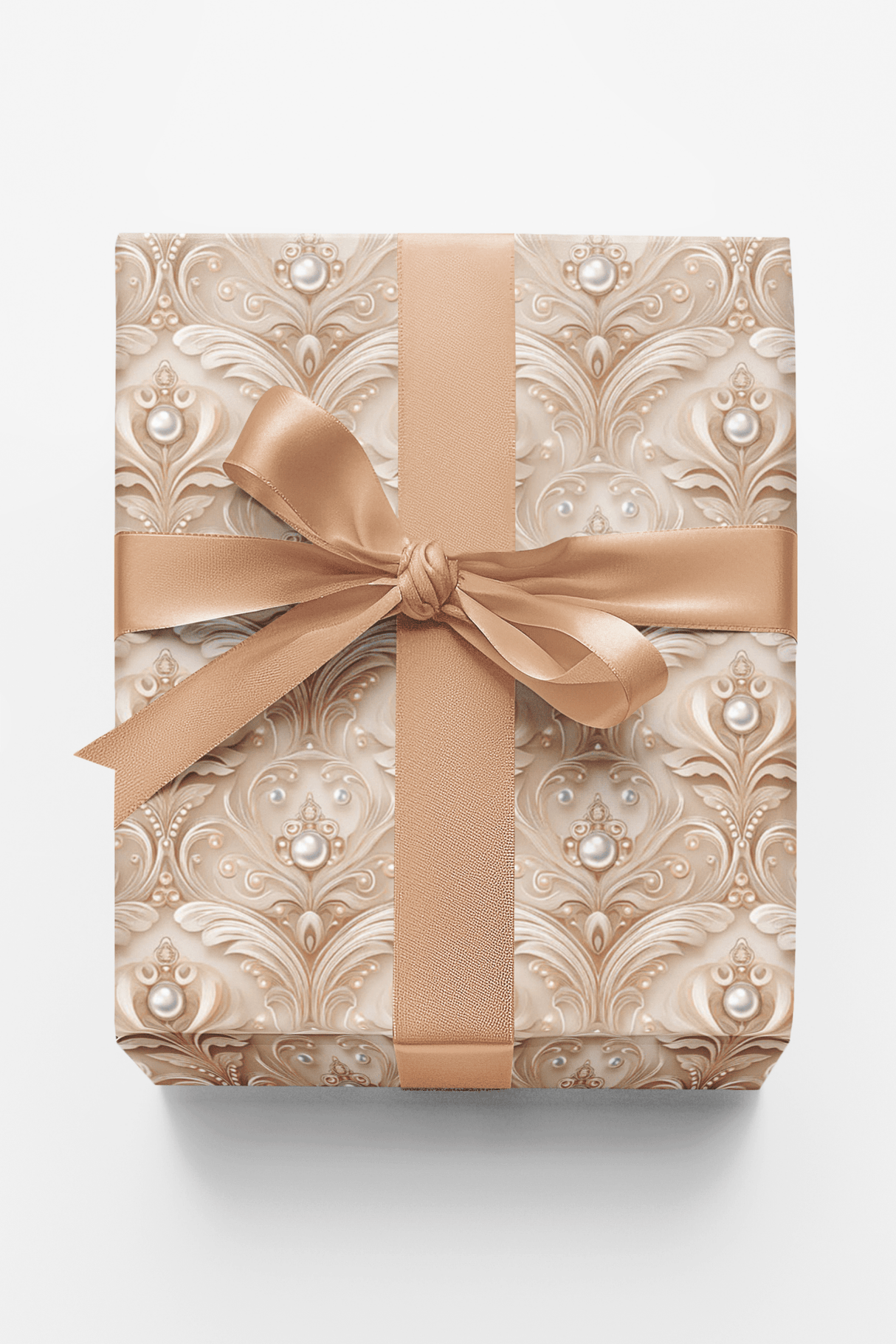 Bridal Pearl Damask - London Penny Gift Wrap