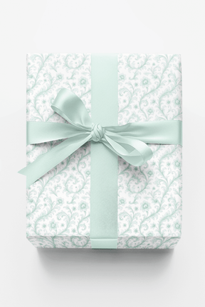 Mint Whisper Baroque - London Penny Gift Wrap