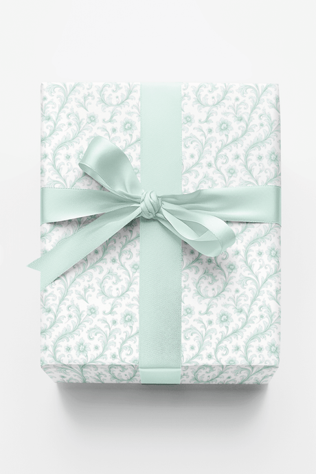 Mint Whisper Baroque - London Penny Gift Wrap