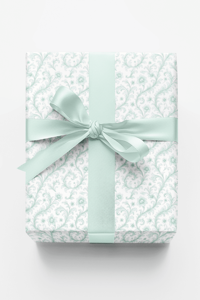 Mint Whisper Baroque - London Penny Gift Wrap