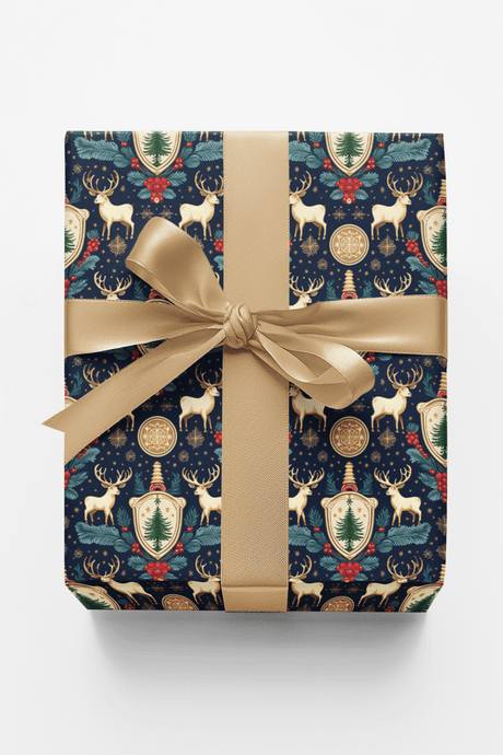 Stag Heraldry - London Penny Gift Wrap