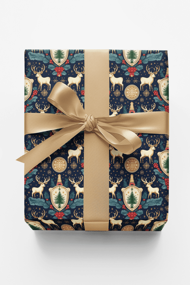 Stag Heraldry - London Penny Gift Wrap