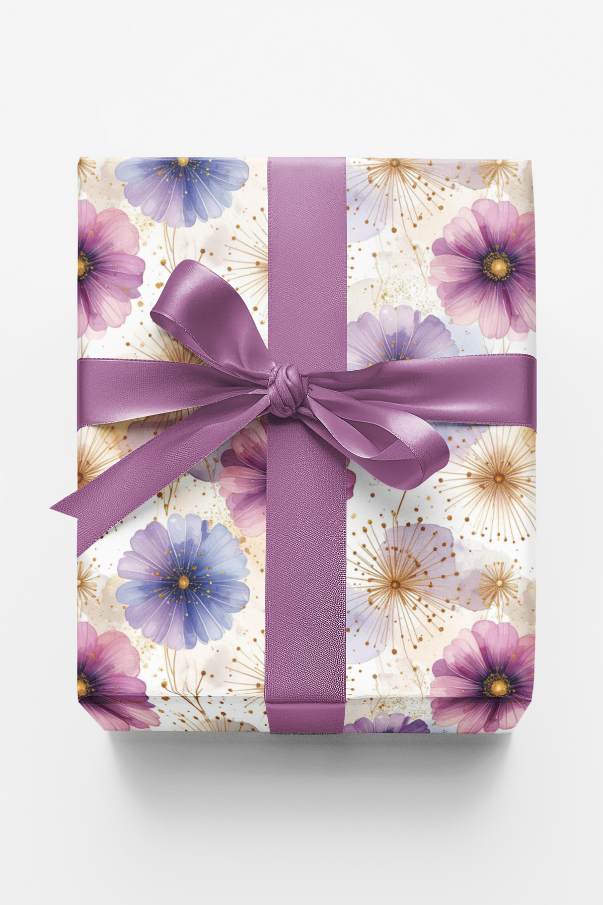 Watercolor Fireworks Bloom Wrapping Paper