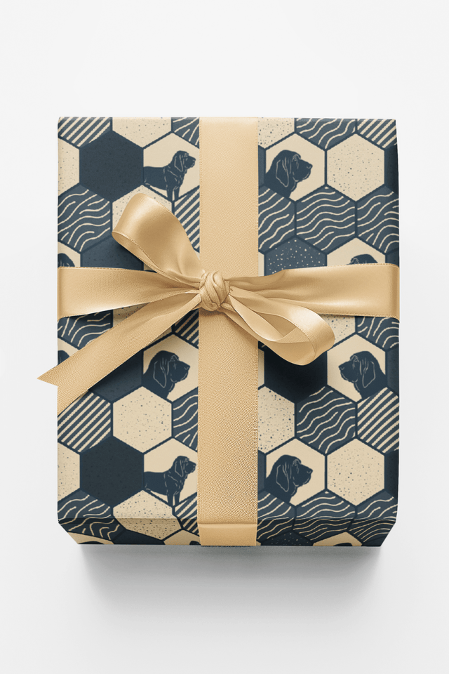 Hound Hexagon Geometry - London Penny Gift Wrap