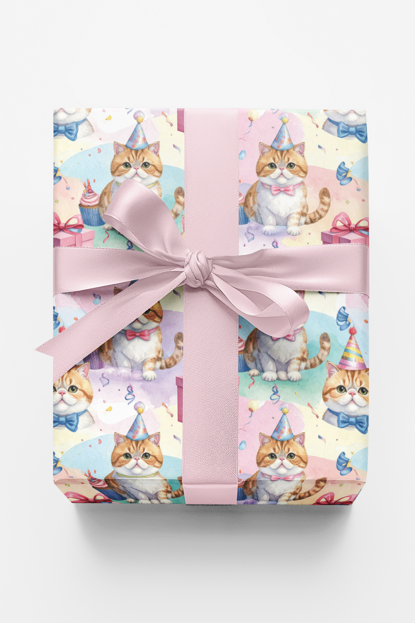 Presents and Birthday (Exotic Shorthair) Wrapping Paper