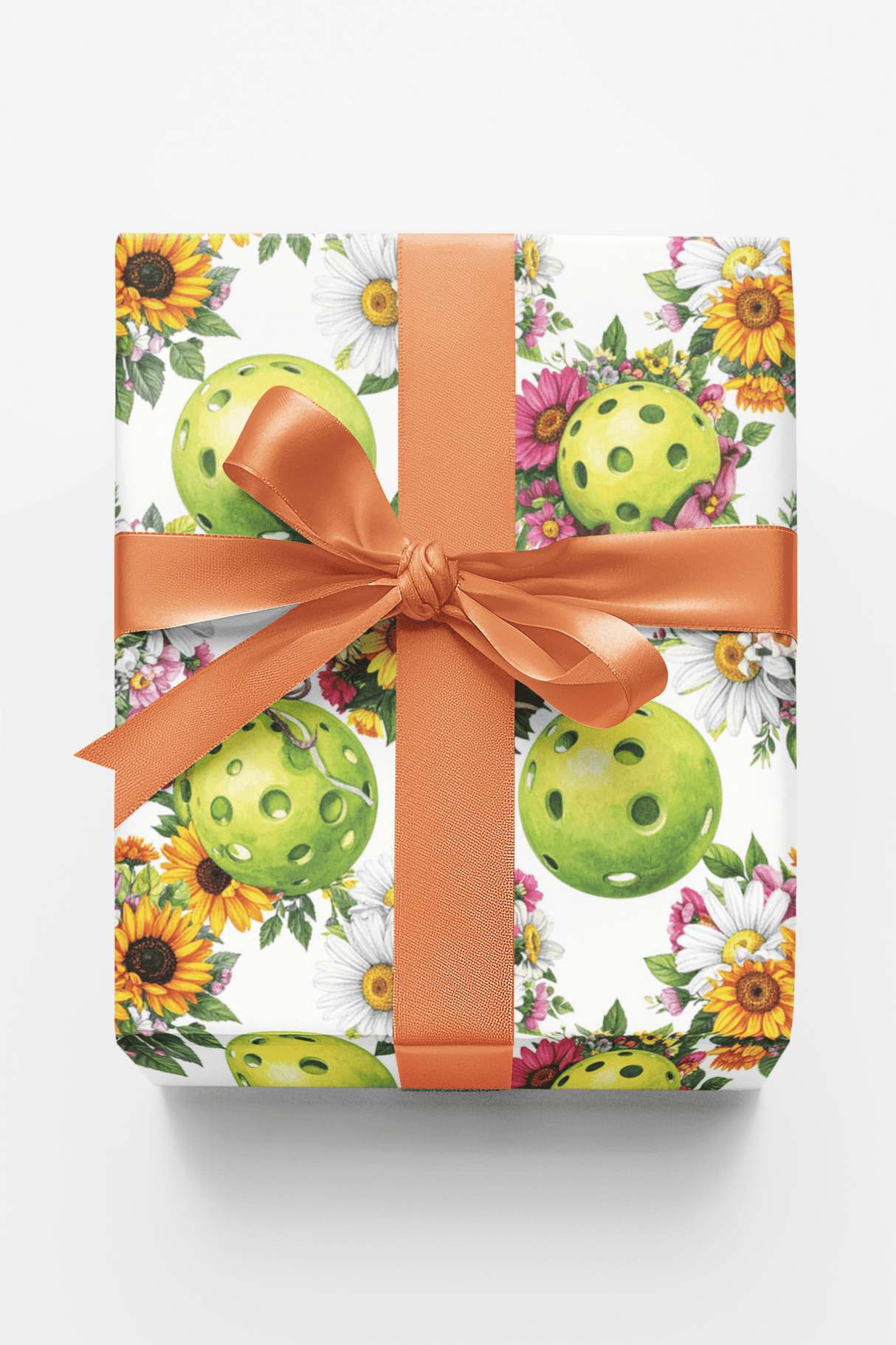 Floral Pickleball Bouquet Wrapping Paper - London Penny Gift Wrap