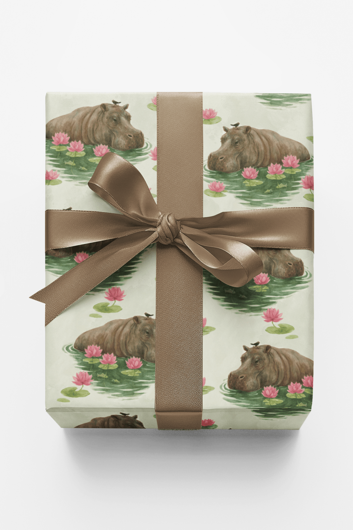 Lily Lagoon Hippos - London Penny Gift Wrap