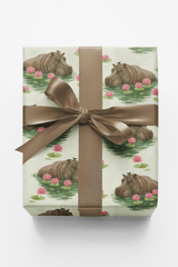 Lily Lagoon Hippos - London Penny Gift Wrap