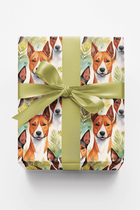 Basenji Stride - London Penny Gift Wrap