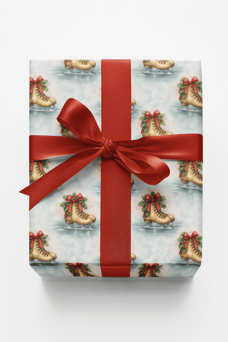 Skates On Ice - London Penny Gift Wrap