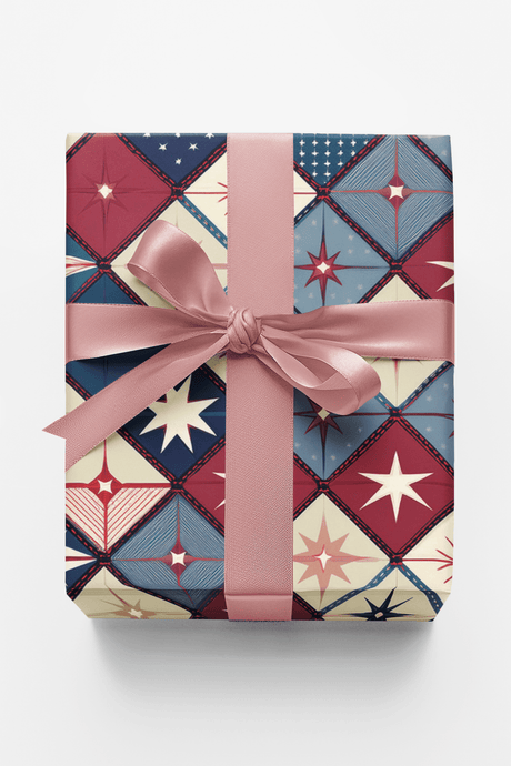 Stars & Diamonds Patchwork - London Penny Gift Wrap