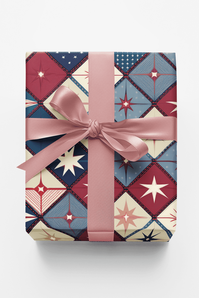 Stars & Diamonds Patchwork - London Penny Gift Wrap
