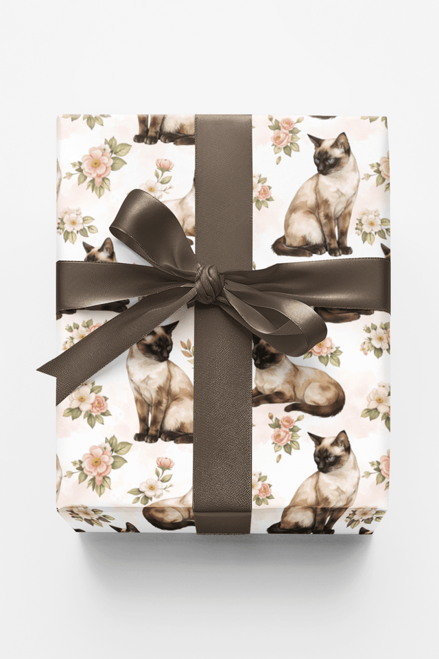 Sleek Siamese Silhouettes - London Penny Gift Wrap
