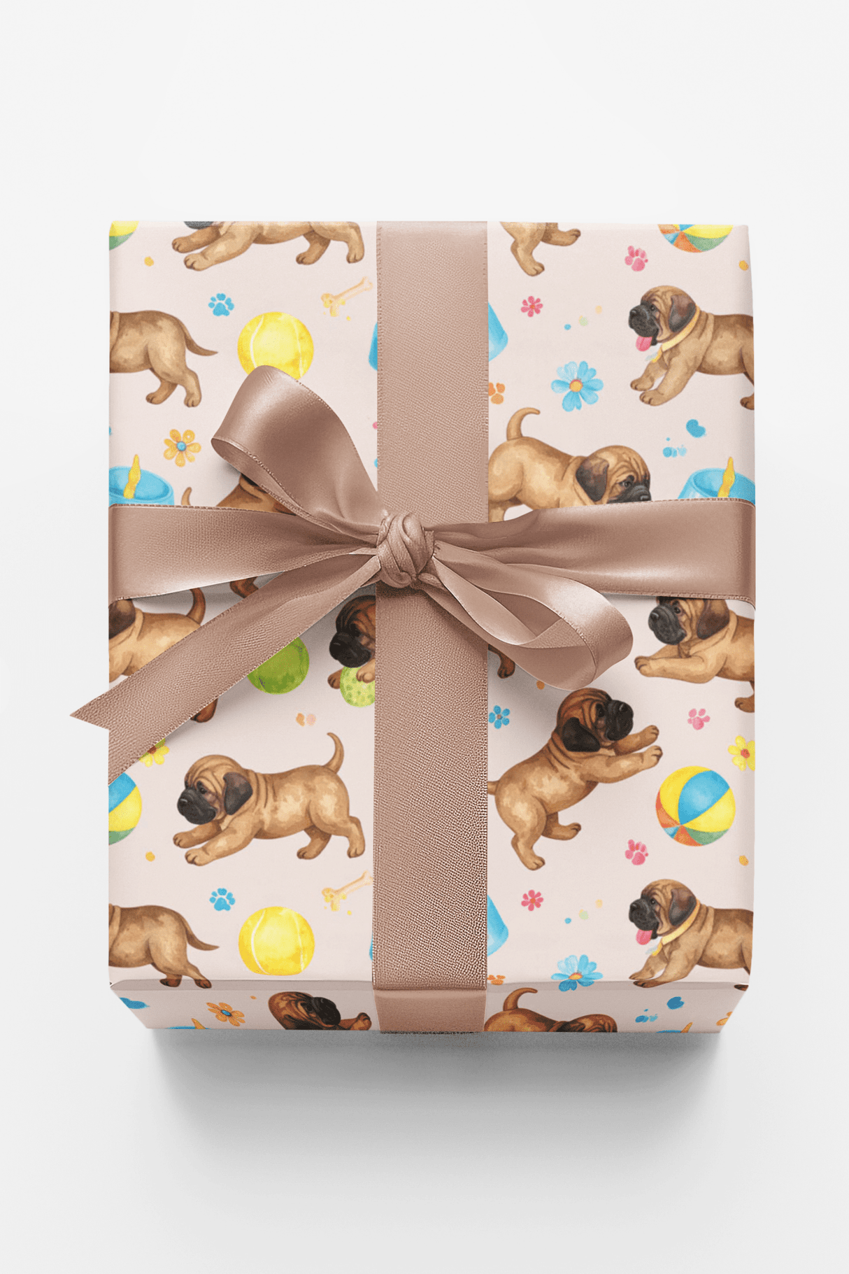 Puppy Playtime (English Mastiff) Wrapping Paper - London Penny Gift Wrap