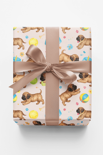 Puppy Playtime (English Mastiff) Wrapping Paper