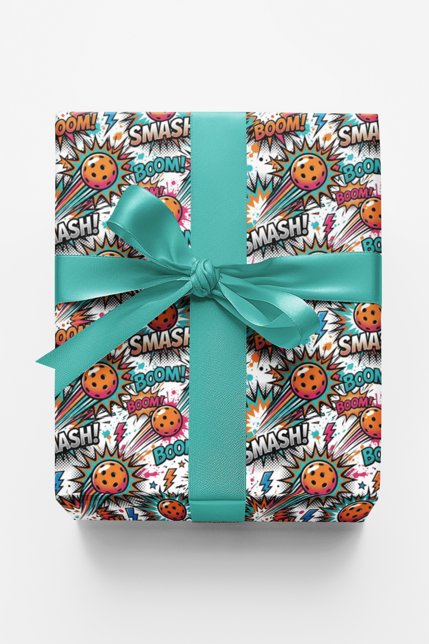 Comic Pop Pickleball Glossy Wrapping Paper