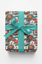 Comic Pop Pickleball Glossy Wrapping Paper - London Penny Gift Wrap